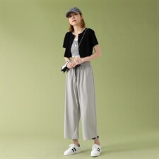 2024夏季新款女士冰丝休闲裤1211-特批20，女装休闲裤，星座718-1