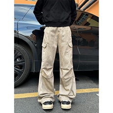 港风cleanfit大理石纹牛仔裤长裤微喇休闲裤A014-DY25121-P65控88，男装休闲裤，电商A014