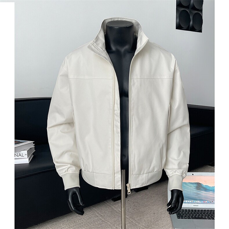 黑色美式三防飞行员夹克男春秋短款工装外套高级感廓形立领棒球服，男装夹克，电商A247B