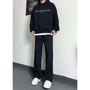 自家图，cleanfit漆点牛仔裤男秋冬显瘦显腿长裤子KZA36-P55图片