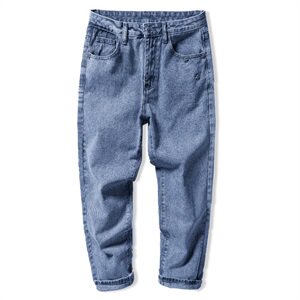 男港风浅蓝春夏9分牛仔裤 钱塘5032-1_850-P40图片