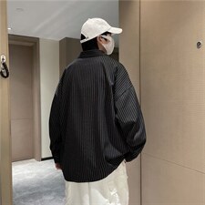 长袖衬衫男港风日系宽松外套C19P30图片