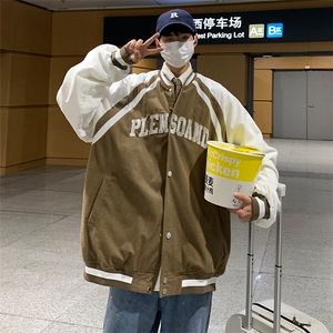EQ83 玉米粒刺绣棒球服外套男女学院风春季港风ins情侣装夹克 P93图片