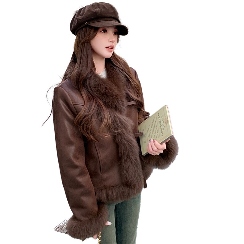 【新品】高级轻奢狐狸毛皮草外套90白鸭羽绒服5171-P420-K628,女装羽绒服,2C126