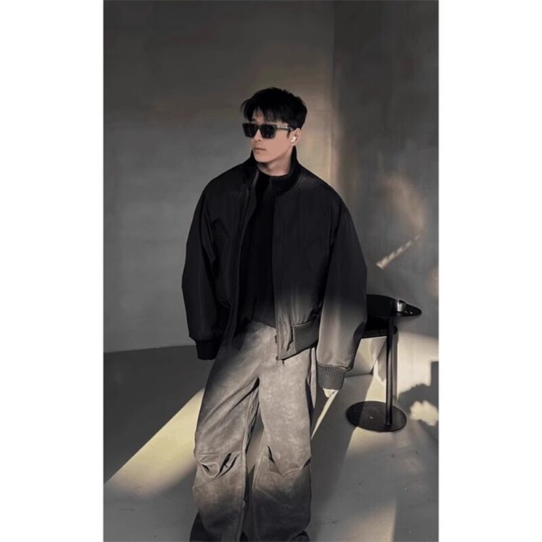 【有货】立领棒球服棉服面包服廓形飞行员高级外套MY8210特P96,男装棉衣,星座908-1