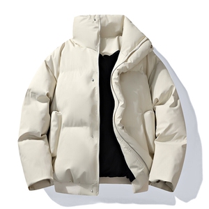 PU皮高街风显高冬季纯色加厚棉服防风保暖皮衣外套MY530 P85图片