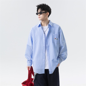 腊肠狗格子防晒衬衫男 xh107-特p40图片