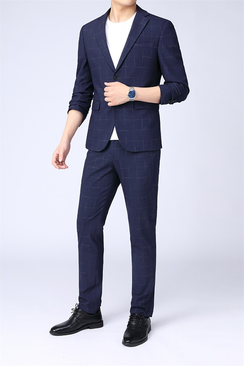 GDN5456四季款新款男士礼服西装修身商务休闲男装西服两件套装,男装西服套装,电商B360