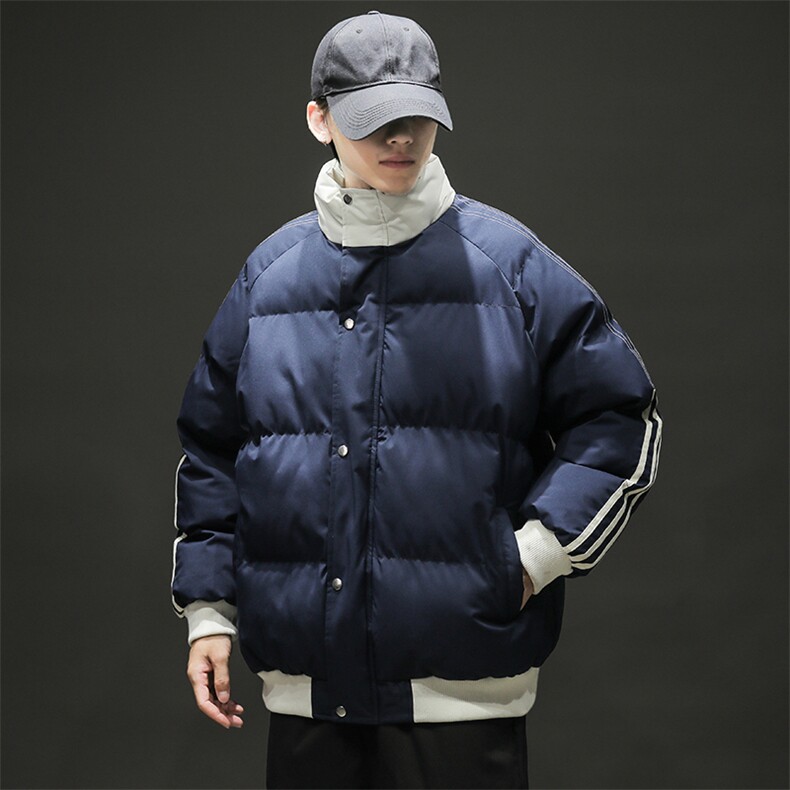 抖音得物二开可供视频拼接织带三防加厚羽绒棉衣外套棉服LL6667,男装棉衣,电商A486