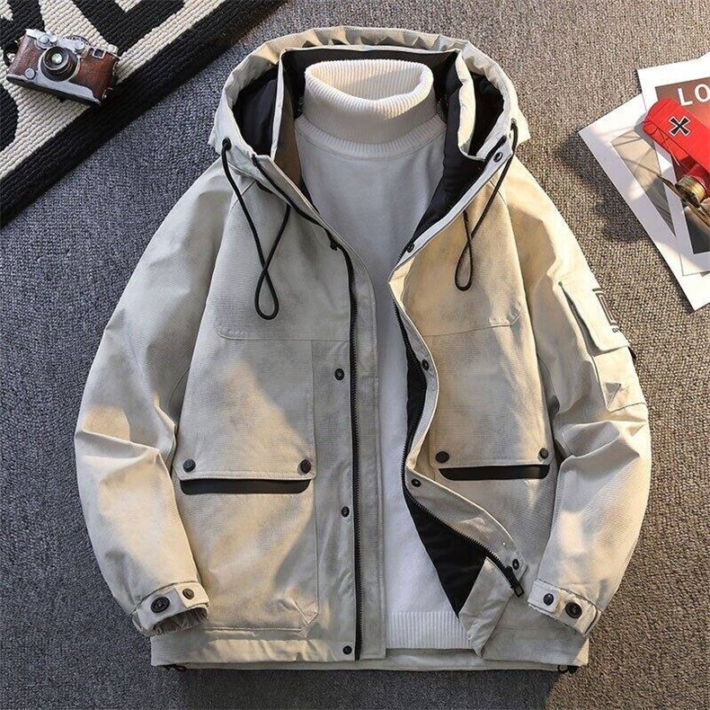 79010-特P268秋冬新款羽绒服男加厚外套工装多口袋外套，男装羽绒服，电商D310B