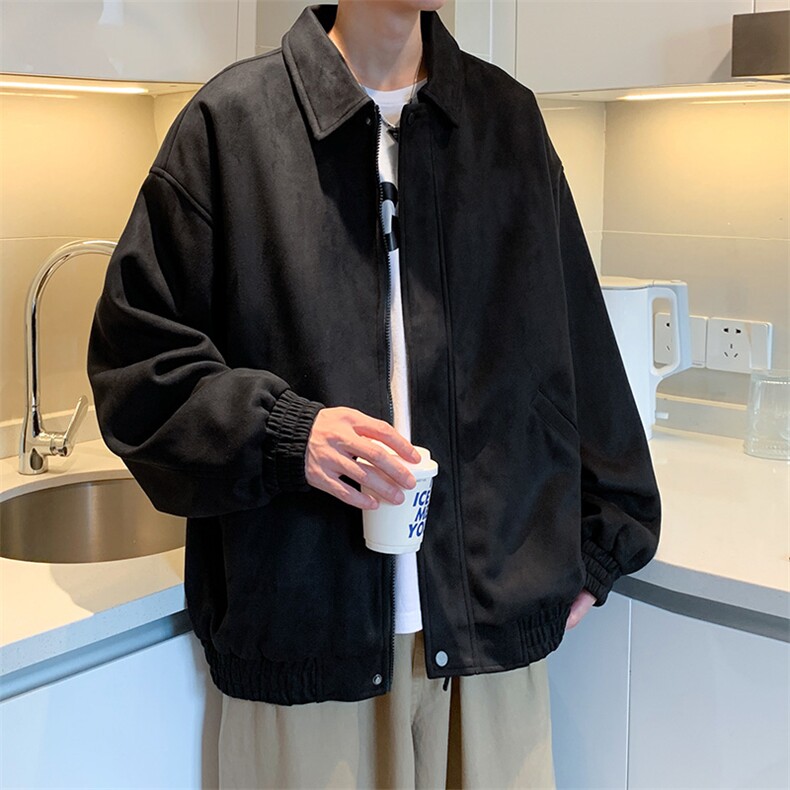 2024秋季新款日系宽松休闲复古鹿皮绒外套A436-6833-P78控价109,男装夹克,电商A436