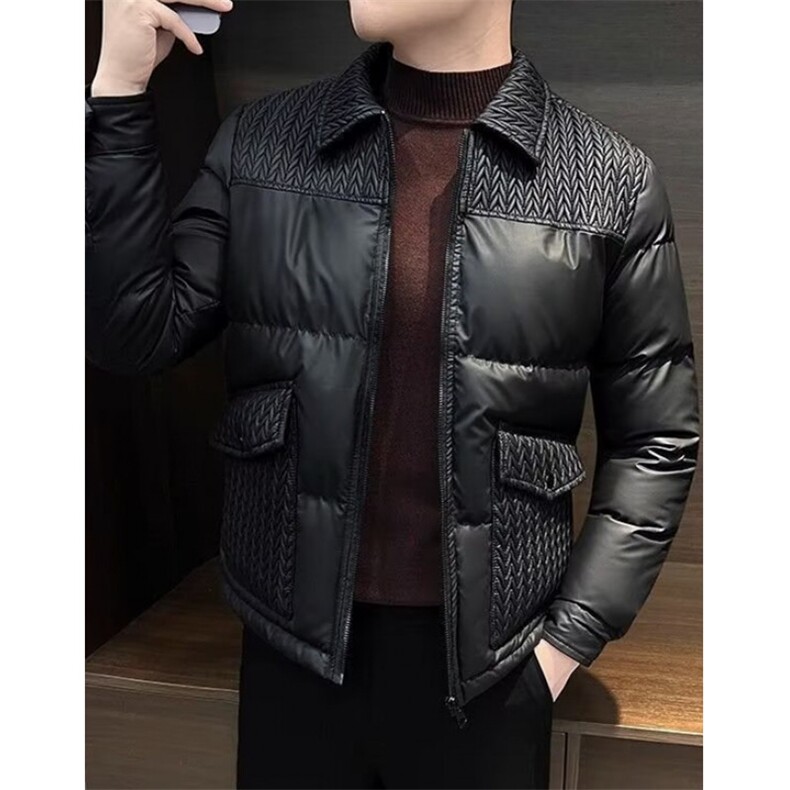 冬季翻领棉衣外套保暖拼接麦穗休闲棉夹克痞帅棉服男M618,男装夹克,星座1116A（原606A-3）