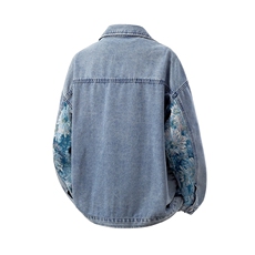 1刺绣牛仔大码M-5X面料:75%棉%聚酯纤维夹克男LNZ77065P95控128，男装夹克，星座226-2
