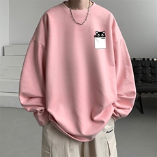 麂皮绒卫衣男大码重磅长袖t恤男JW81397-P35，男装卫衣，电商A040