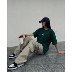 B225-T9289-P31-X39-全棉-夏季新款潮流宽松上衣情侣T恤男女短袖，男装T恤，电商B225