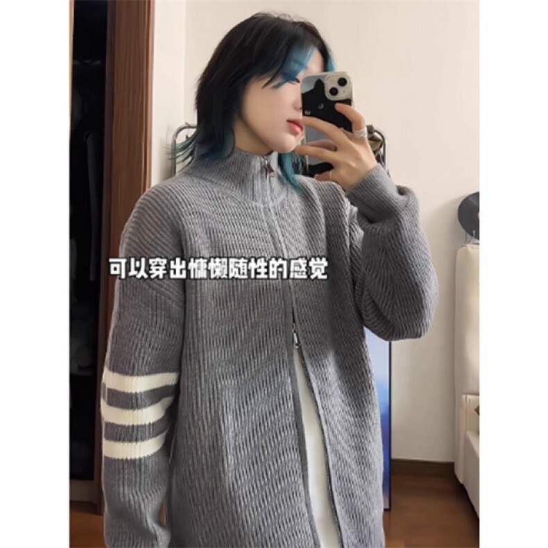 开衫毛衣秋冬男款慵懒风针织衫设计感宽松情侣正肩外套MMS05,男装针织衫/毛衣,星座1116A（原606A-3）