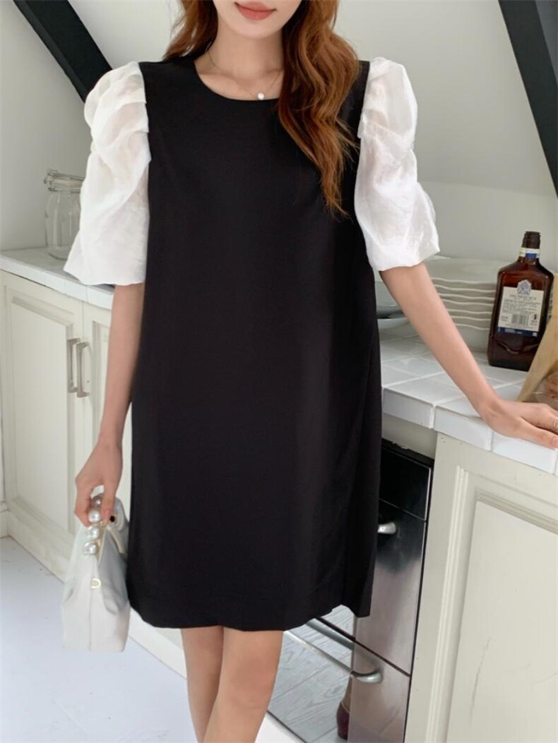 2023夏季新款左侧打褶公主裙，其它，C&B(4F)