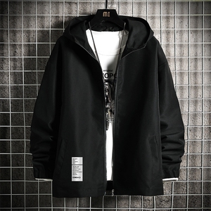 JK65045-P45 连帽夹克男大码胖子棒球服上衣外套 网格挂拍图片