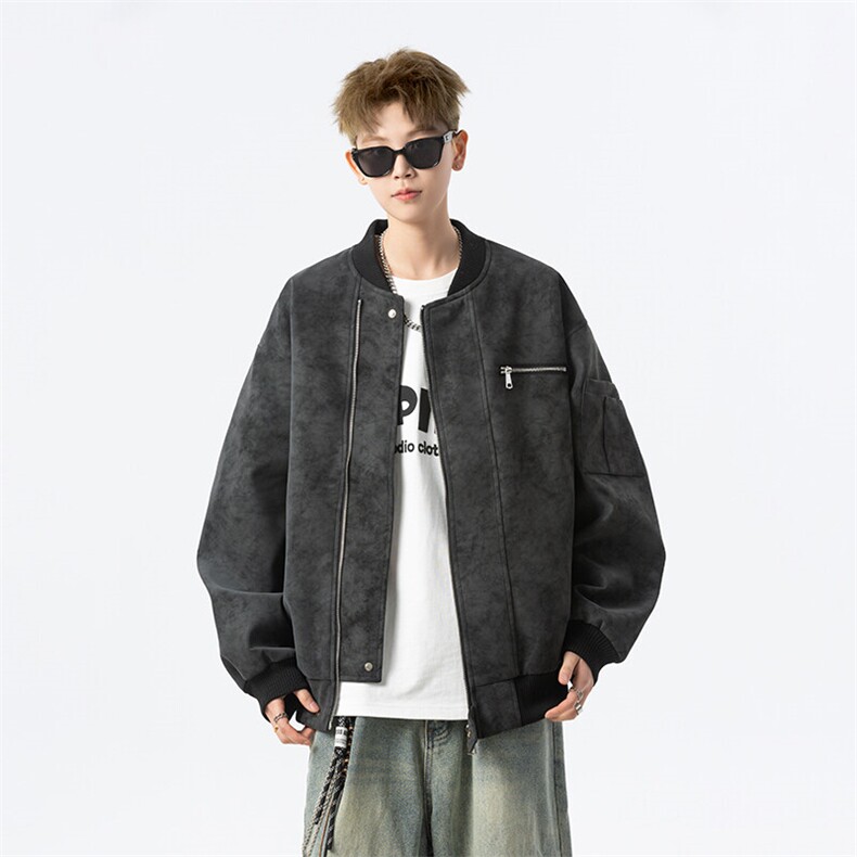 现货三防春秋款男士皮夹克外套皮衣黑色JK309P80，男装夹克，星座1904A-1