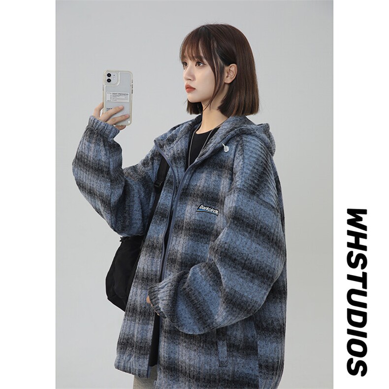 2025春新款情侣配色宽松连帽卫衣潮男女外套JK1001P88,男装夹克,星座201-2