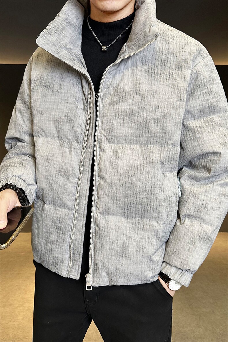 冬季店主风新款立领标羽绒服男短款保暖羽绒外套Y12032-P230,男装羽绒服,电商A237