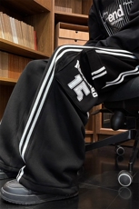 8XL-M美式条纹工装裤休闲裤男宽松直通阔腿加绒裤子K9123P78控98，男装休闲裤，电商D206-1