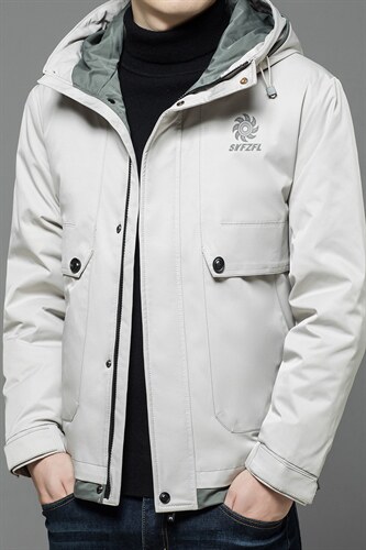 2023冬季新款中年男连帽羽绒服男外套白鸭绒爸爸装XXA7022-5-P335图片