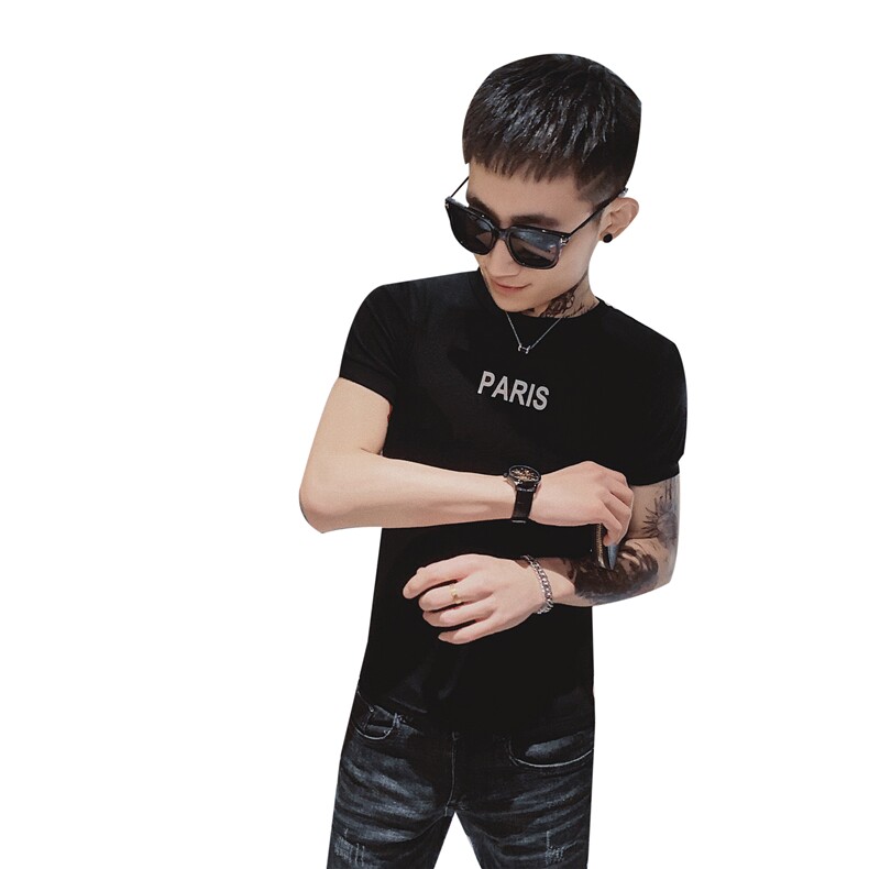 夏季短袖印花T恤男韩版修身社会小伙网红简约小衫C301B-DT20,男装T恤,电商C301B