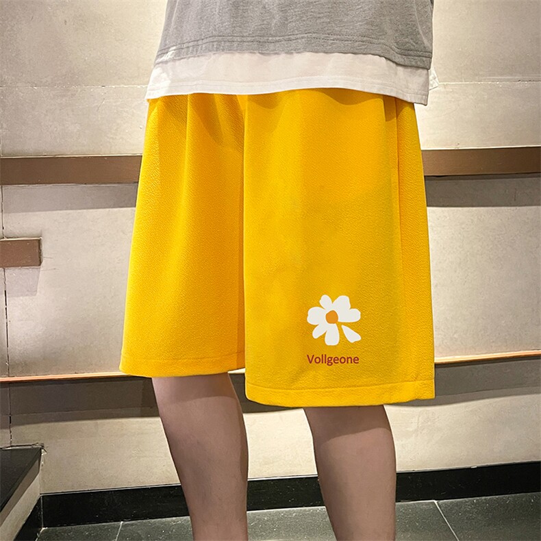 MK37059-P15冰丝短裤男士大码宽松休闲五分裤男运动中裤港风,男装休闲裤,电商A040