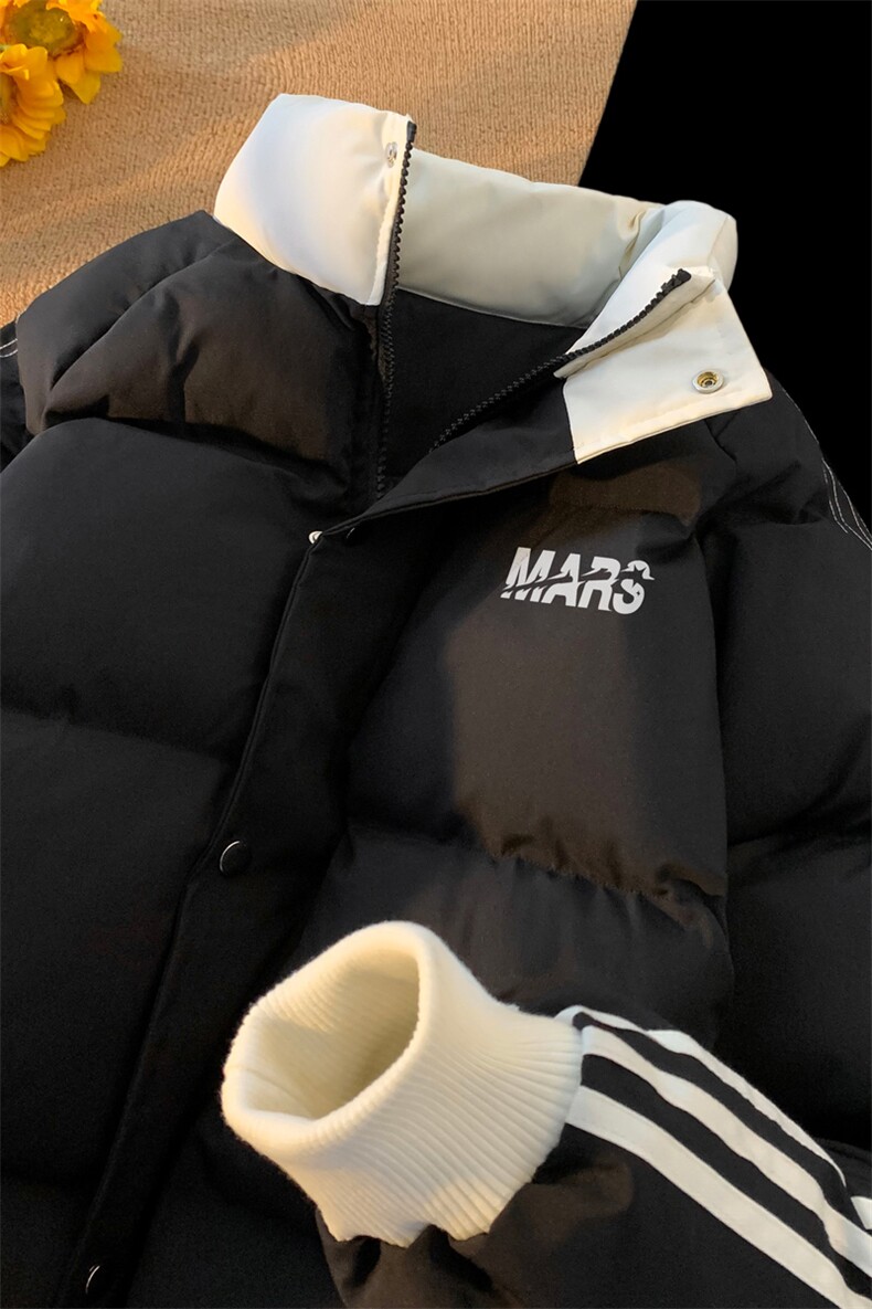 ！2025秋冬新款撞色织带棉衣加厚保暖棉服MY209特P80,男装棉衣,电商B220