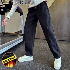 B340 K18863加绒P78108店主风小伙风秋冬新款加绒休闲裤卫裤图片
