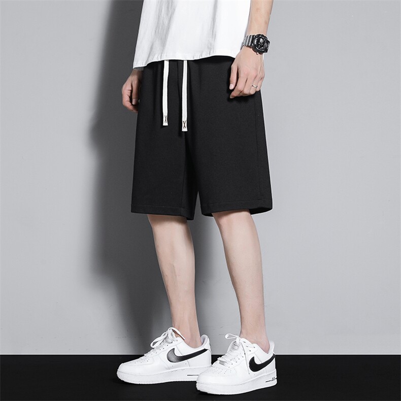 冰氧仿棉短裤男宽松潮YOA景纯色百搭五分裤运动短裤CK2411-P26,男装休闲裤,星座717