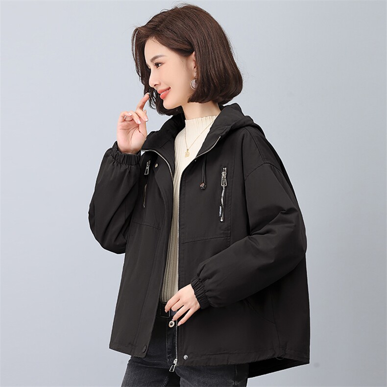 2023年冬季时尚潮流休闲加绒加厚派克服,女装派克服,独衣靓