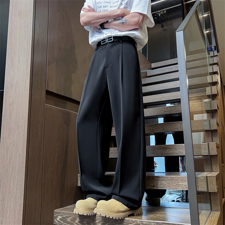 新款男士冰丝休闲裤直筒简洁长裤男士小西裤，男装西裤，星座1107-1