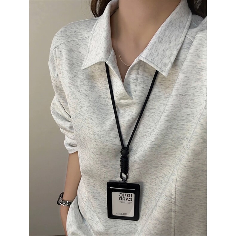春季新款拼接长袖T恤复古休闲款解构polo衫男女C64116-TP18不图片