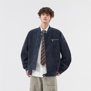 美式高阶   秋冬PU棒球服夹克痞帅百搭情侣外套 J562505  TP75图片