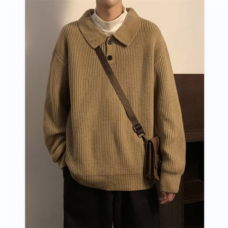 针织衫男韩版潮流POLO领帅气2023秋冬季新款ins毛衣外套MZ062-P45,男装针织衫/毛衣,星座412-3