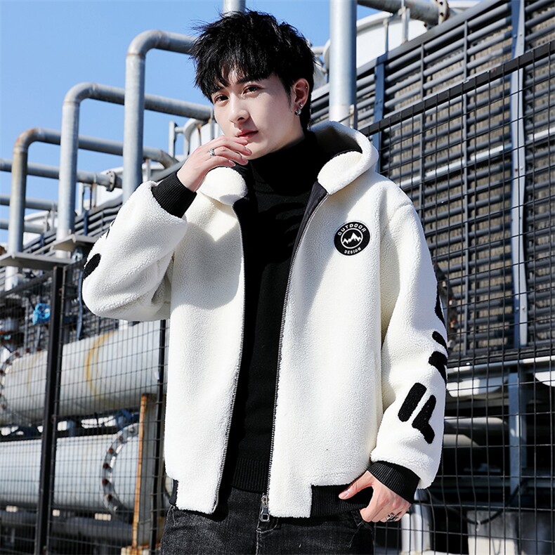 冬季羊羔绒棉衣男潮流时尚青少年羊羔绒外套MY2305-P100,男装棉衣,星座210-3