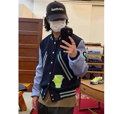 美式刺绣复古字母棒球高街棒球服男女2025新款外套宽松上衣夹克，男装夹克，星座506A
