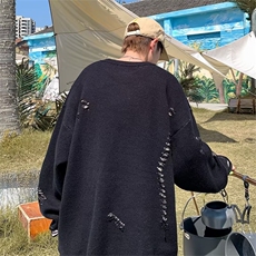 毛衣男港味2023秋季复古日系针织衫MY5047P40，男装针织衫/毛衣，星座1116-2