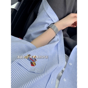 B221 美式ins港风宽松薄款条纹短袖衬衫SY2556-特P35控59,男装衬衫,电商B221