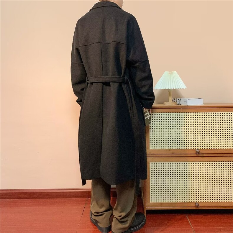 长款新款港风流行男毛呢大衣AW1156P75,男装毛呢大衣,星座1116-2
