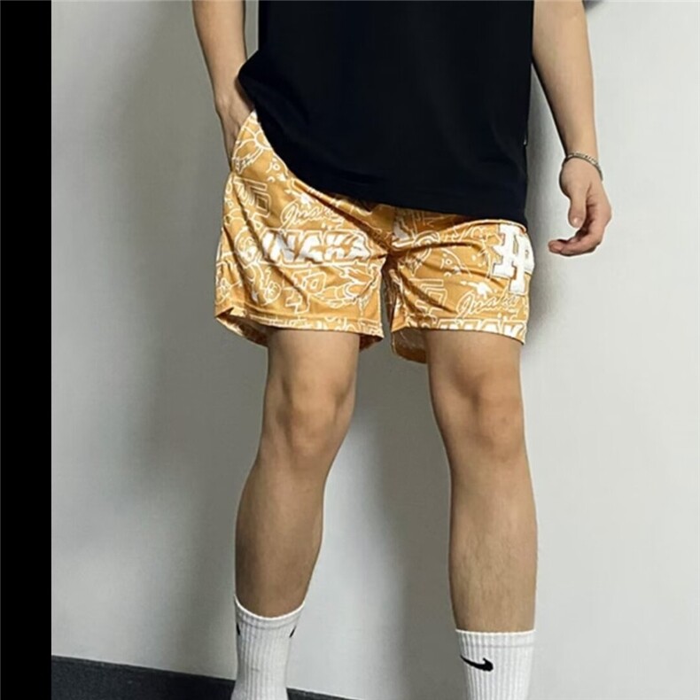 美式潮牌短裤网眼男女运动篮球休闲裤四分不过膝短裤K6342-P24,男装牛仔裤,星座412-1