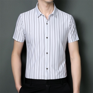 SQY9828男式2023年夏季新款衬衫男短袖商务时尚休闲衬衣男装P80图片