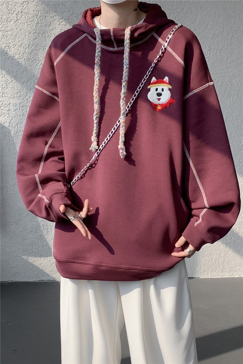 6XL-M重磅刺绣连帽卫衣男高街套头打底上衣WY47-P88,男装T恤,电商D206-1