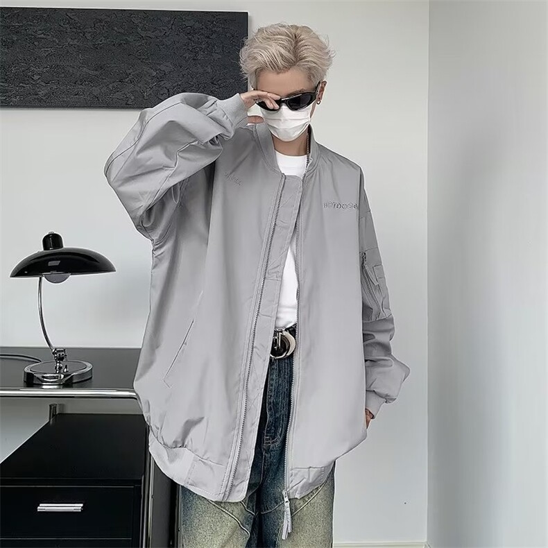美式多口袋飞行员夹克男春秋复古vintage机能工装外套 HY158图片