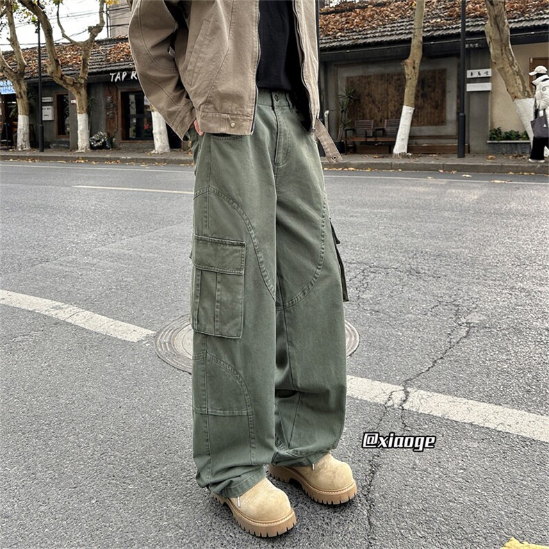 XZ616春季重磅工装缉明线拼接复古休闲长裤TY1160P75控98,男装休闲裤,星座512A（原616）