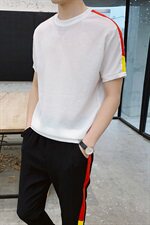 2021夏季短袖t恤长裤韩版潮流一套衣服休闲男装帅气套装DS140T，男装T恤，电商A102