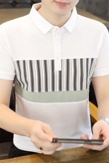 25037-特P35夏季休闲时尚T恤男短袖打底衫商务休闲修身翻领POLO衫，男装T恤，电商D310B-1