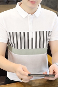 25037-特P35夏季休闲时尚T恤男短袖打底衫商务休闲修身翻领POLO衫图片